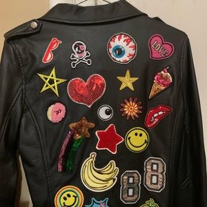 Sunset + Spring Faux Leather Jacket and Skirt Set